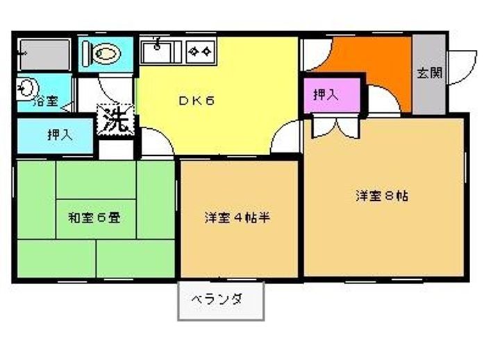 神奈川県横浜市緑区長津田町(アパート)の賃貸物件の間取り