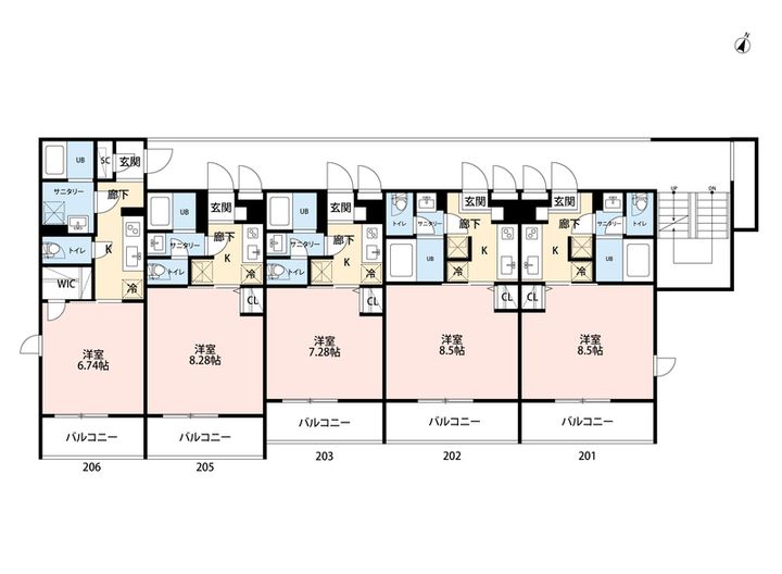 東京都福生市本町(マンション)の賃貸物件の間取り