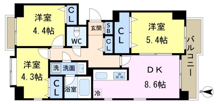 セリオ五番館の間取り
