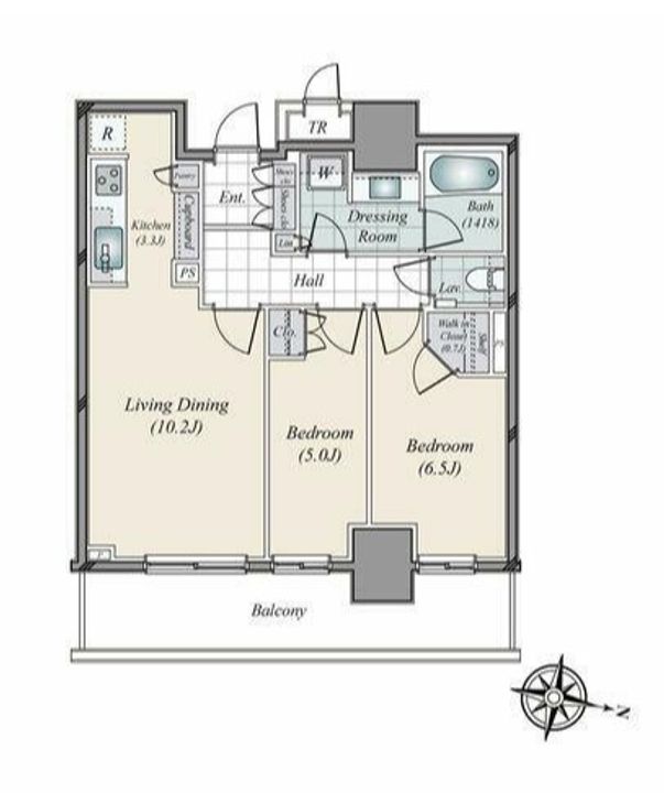 東京都新宿区西新宿5(マンション)の賃貸物件の間取り