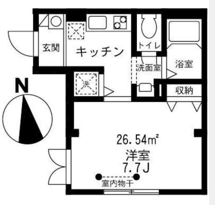 東京都北区十条仲原1(マンション)の賃貸物件の間取り