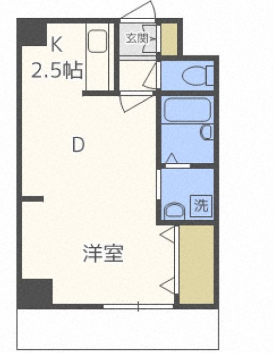 北海道札幌市西区二十四軒一条4(アパート)の賃貸物件の間取り