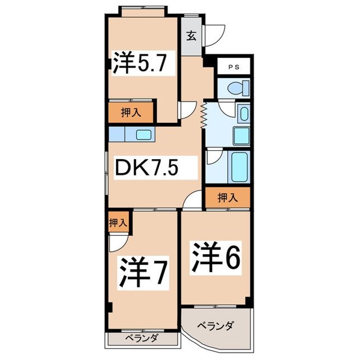 サンパールの間取り