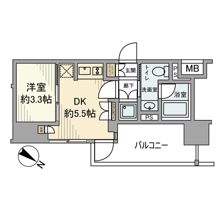 リビオレゾン勝どきnexの間取り