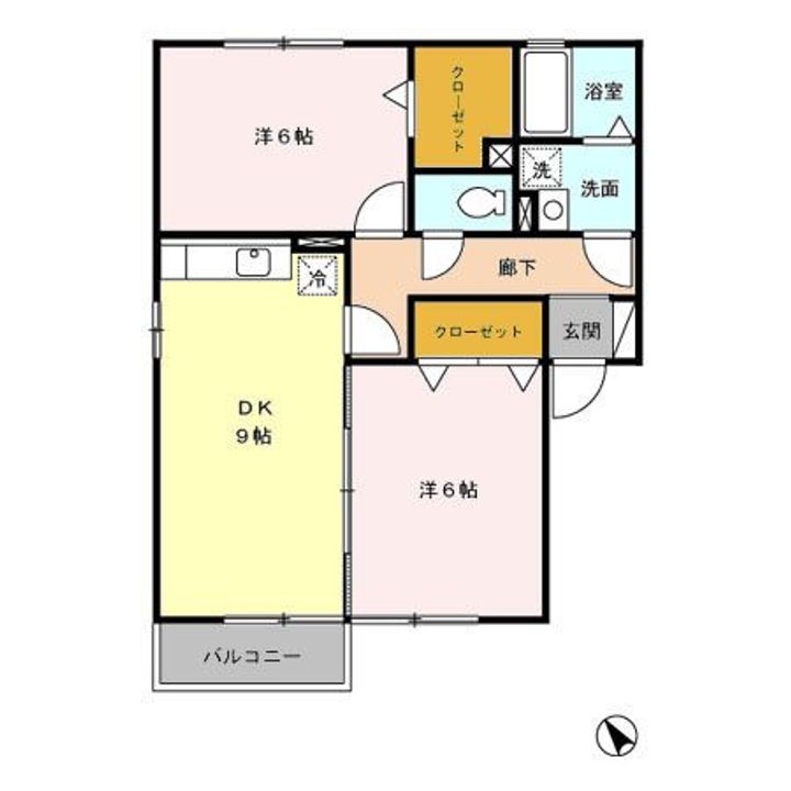 新潟県新発田市住吉町4(アパート)の賃貸物件の間取り