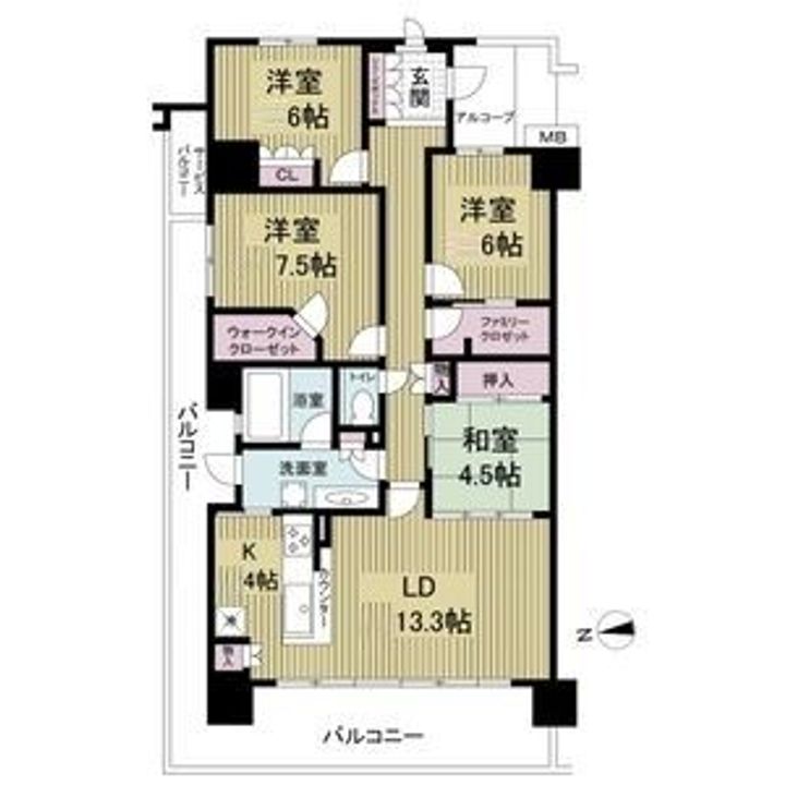 ルネ神戸星陵台の間取り