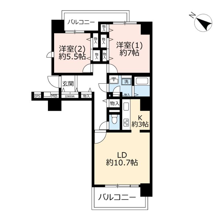 URアクシス東四つ木の間取り
