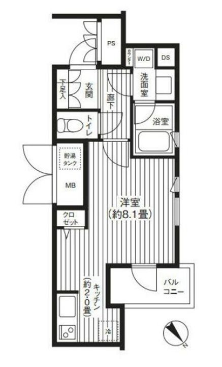 コスモリード新宿余丁町の間取り