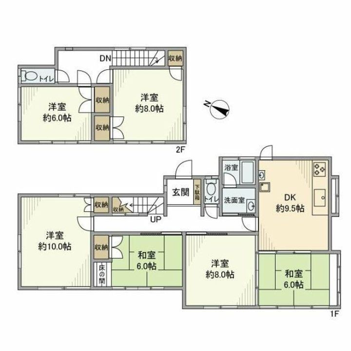神奈川県鎌倉市山ノ内(一戸建)の賃貸物件の間取り
