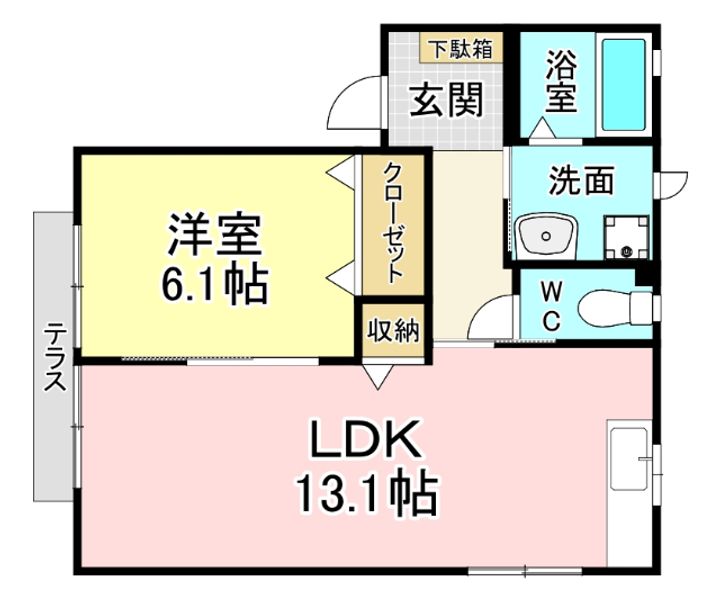 咲ら坂Hi H棟の間取り