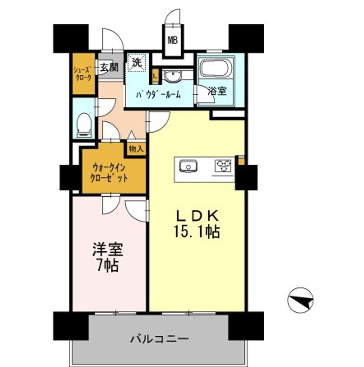 ロイヤルパークスERささしま WESTの間取り