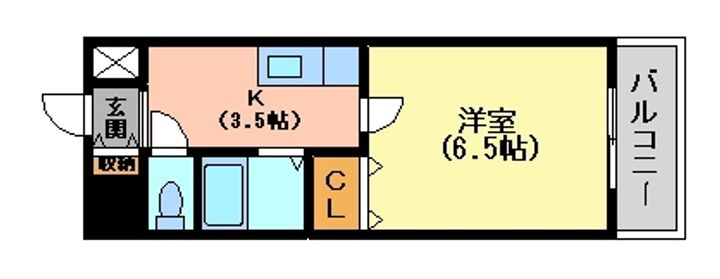 大阪府大阪市平野区流町1(マンション)の賃貸物件の間取り