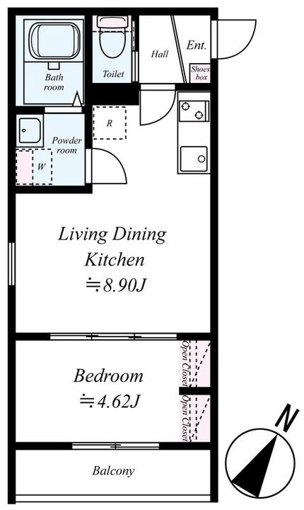 神奈川県相模原市南区相武台2(アパート)の賃貸物件の間取り
