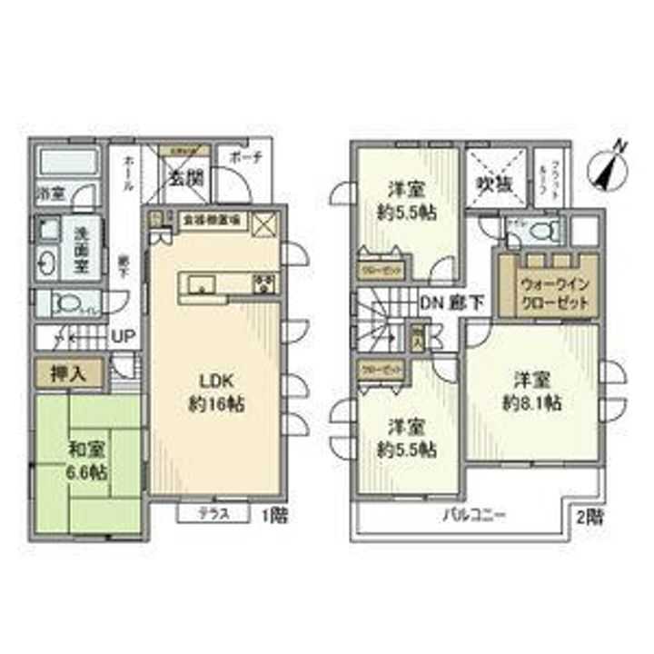 愛知県名古屋市名東区大針1(一戸建)の賃貸物件の間取り