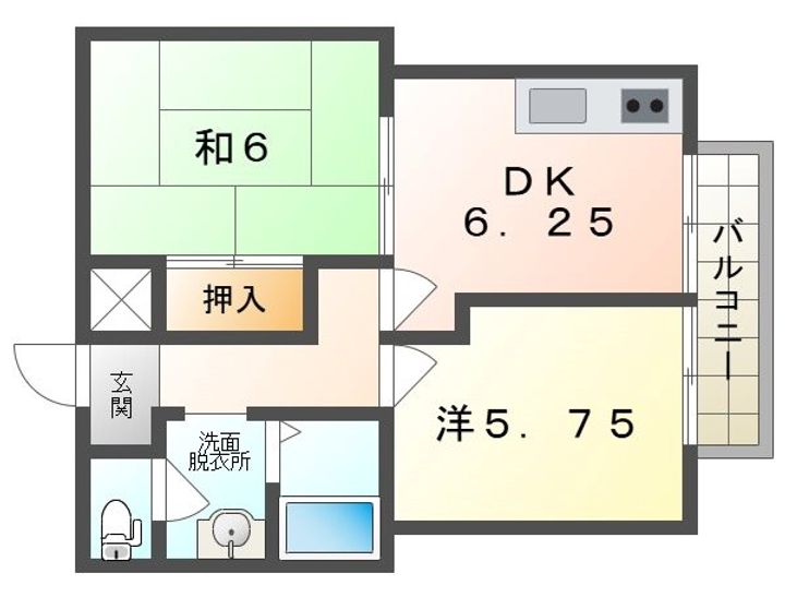 シャンテ渡辺の間取り