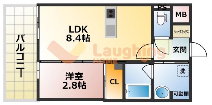 福岡県久留米市花畑2(マンション)の賃貸物件の間取り