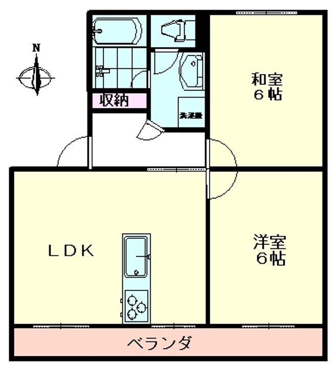 コーポサンライズA棟の間取り