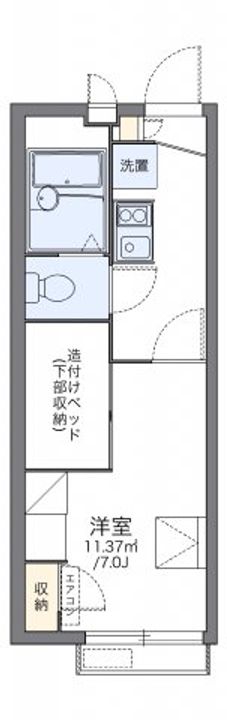 大阪府大阪市旭区森小路1(アパート)の賃貸物件の間取り