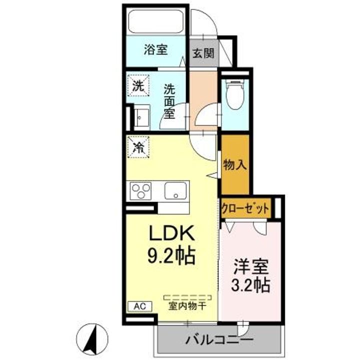 広島県福山市今津町(アパート)の賃貸物件の間取り
