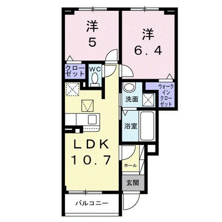 大阪府和泉市池上町(アパート)の賃貸物件の間取り