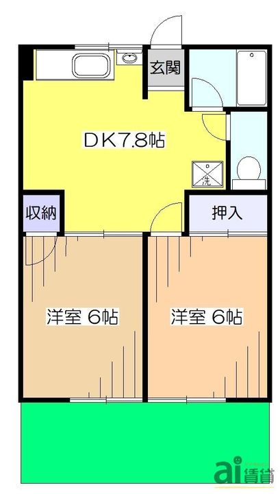 東京都東大和市清水6(アパート)の賃貸物件の間取り