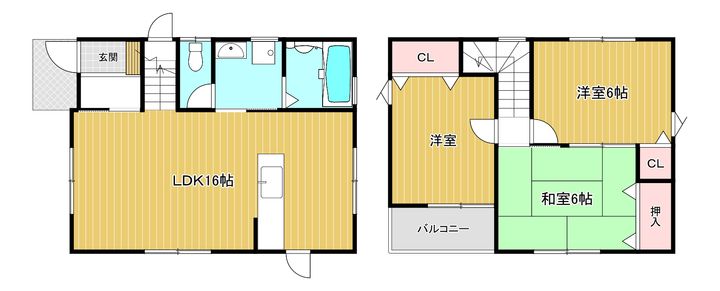 香川県丸亀市飯野町東二(一戸建)の賃貸物件の間取り