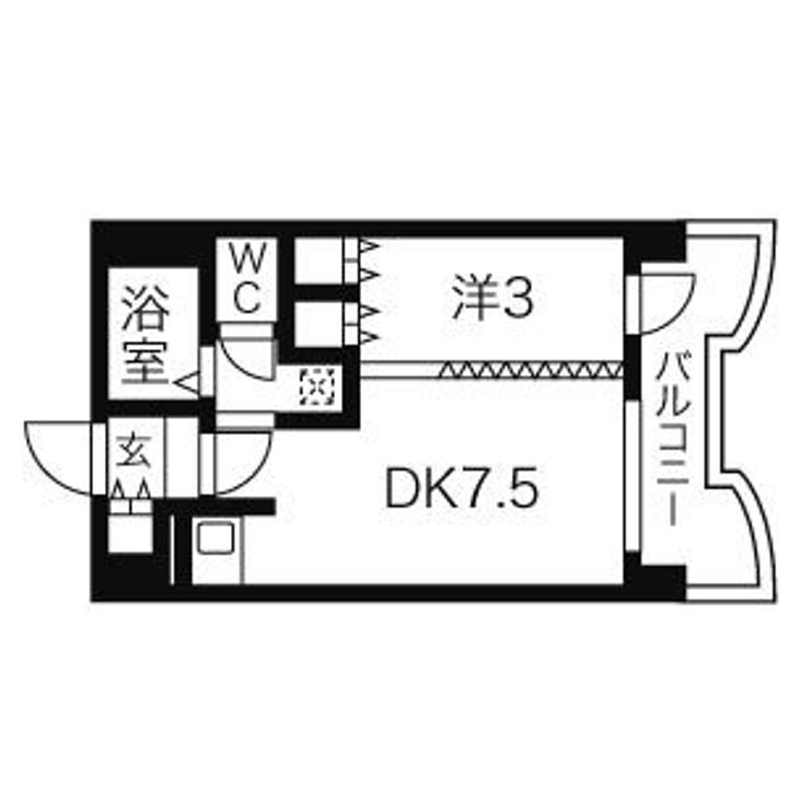北海道札幌市中央区南五条東3(マンション)の賃貸物件の間取り
