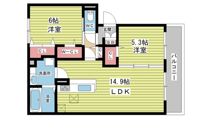 大阪府豊中市箕輪2(アパート)の賃貸物件の間取り