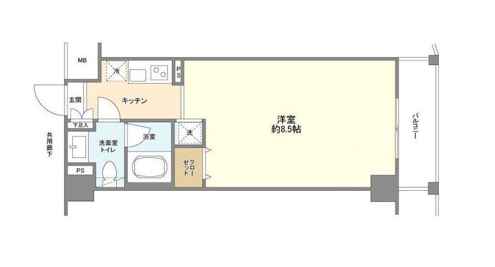 東京都新宿区山吹町(マンション)の賃貸物件の間取り