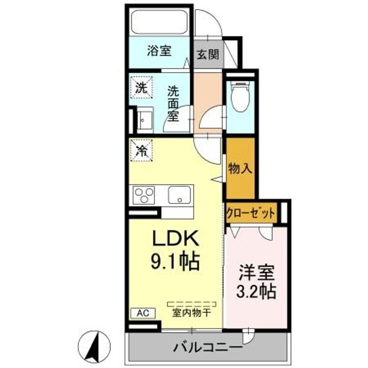 広島県福山市今津町(アパート)の賃貸物件の間取り