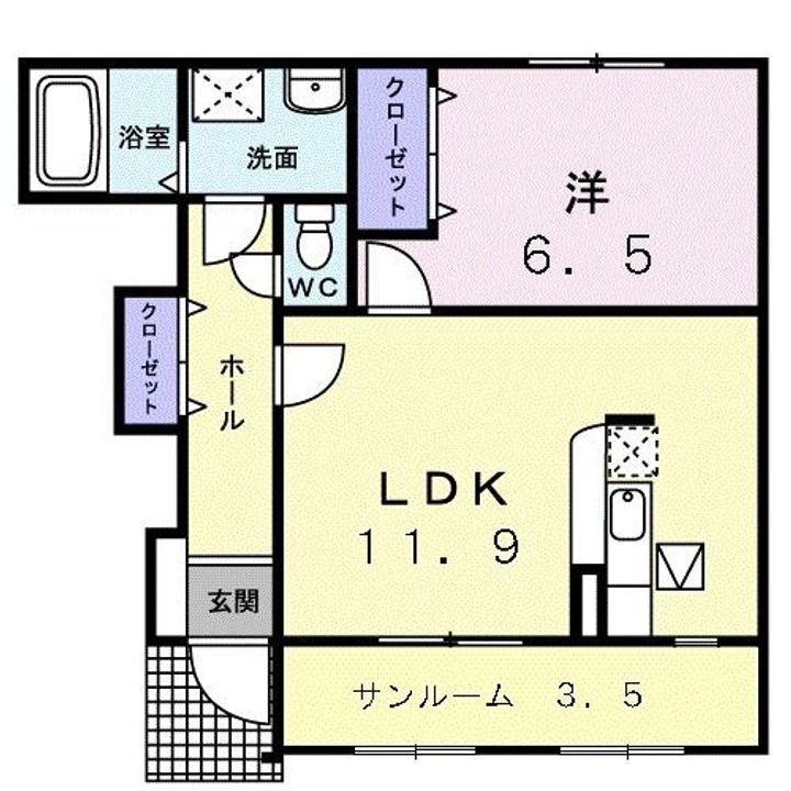 兵庫県豊岡市日高町松岡(アパート)の賃貸物件の間取り