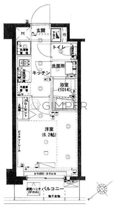 ハーモニーレジデンス東京ウエストの間取り