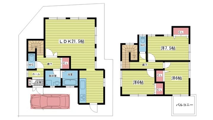 大阪府吹田市佐井寺3(一戸建)の賃貸物件の間取り