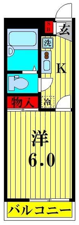 埼玉県さいたま市大宮区土手町1(マンション)の賃貸物件の間取り