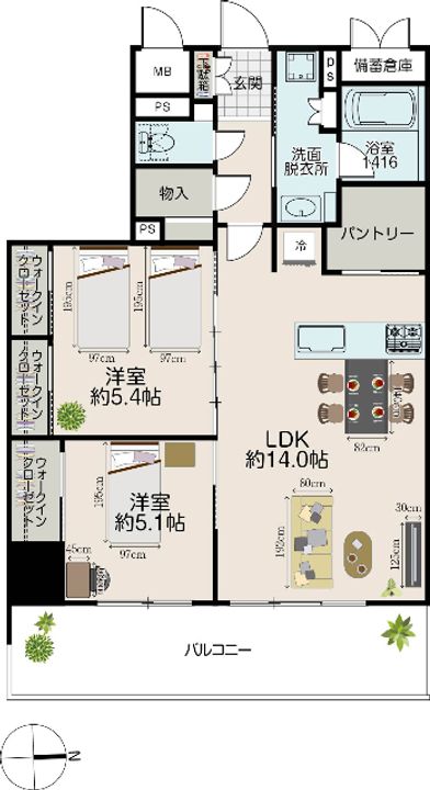 ブランヴェールの間取り