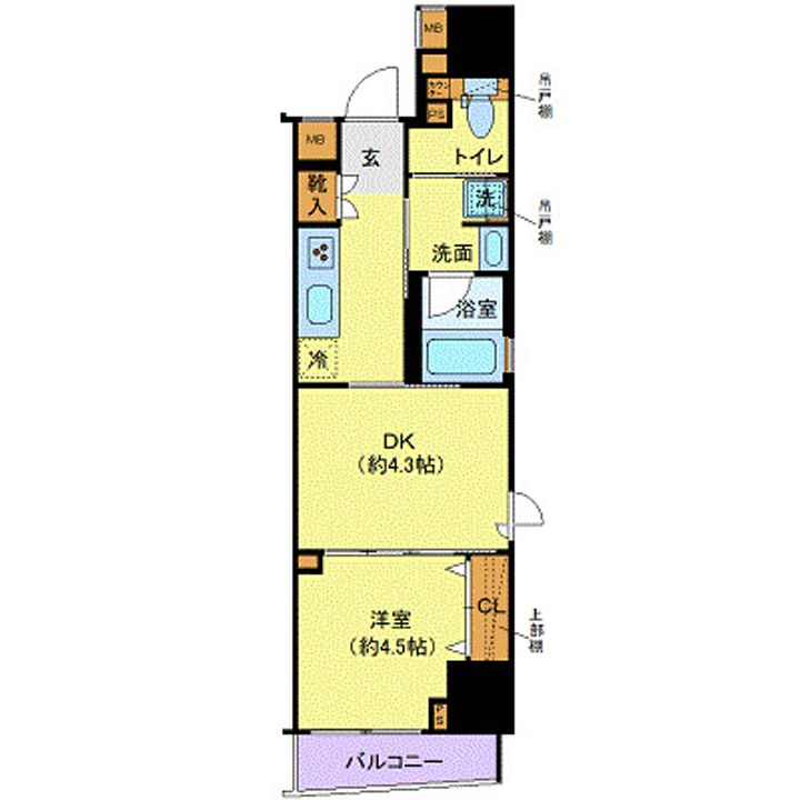 クレイシア秋葉原ラグゼスウィートの間取り