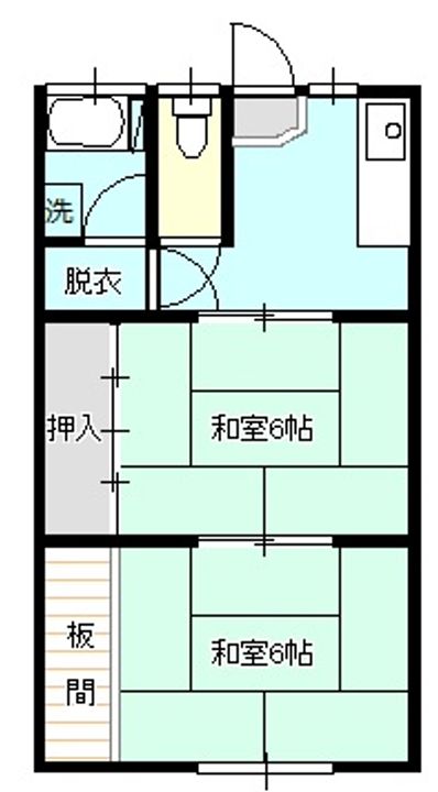 コーポイトウ 2号棟の間取り