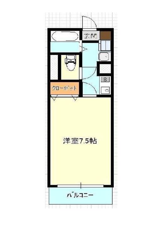 熊本県熊本市中央区国府1(マンション)の賃貸物件の間取り