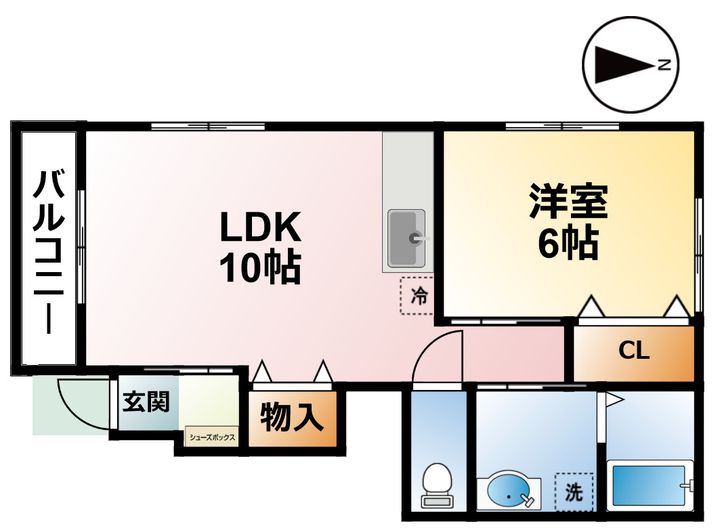 千葉県茂原市道表(アパート)の賃貸物件の間取り