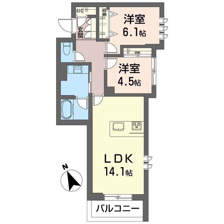 ザ グランド 自治医大の間取り