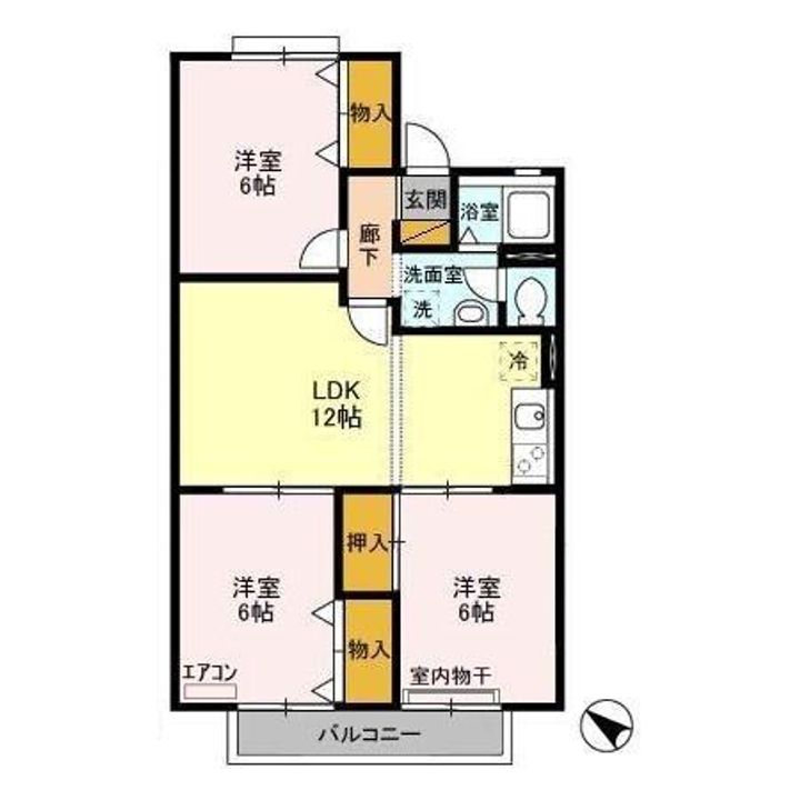千葉県佐倉市上座(アパート)の賃貸物件の間取り