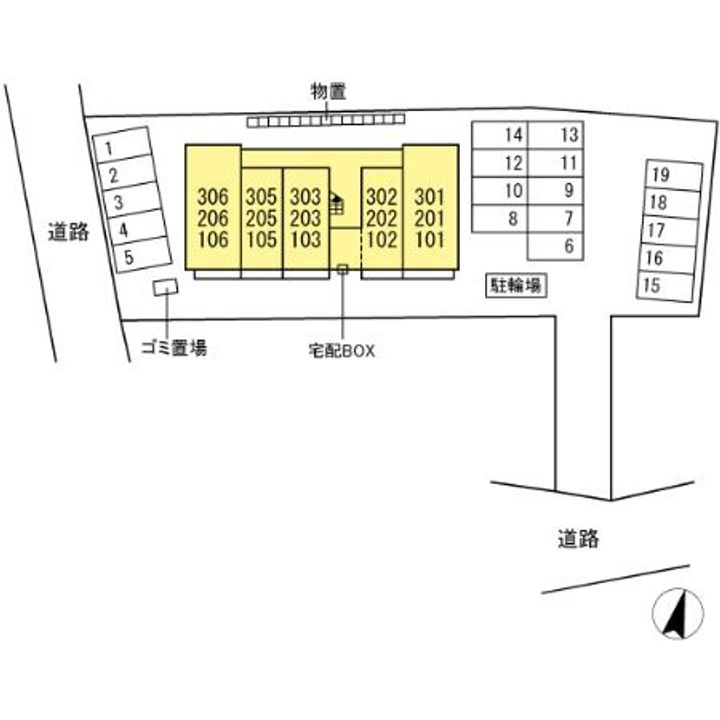 島根県松江市浜乃木1(アパート)の賃貸物件の地図