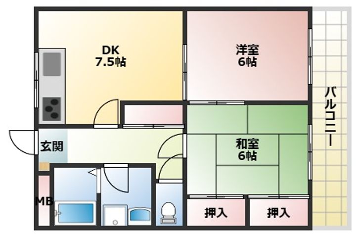 グリーンハイツ旭の間取り