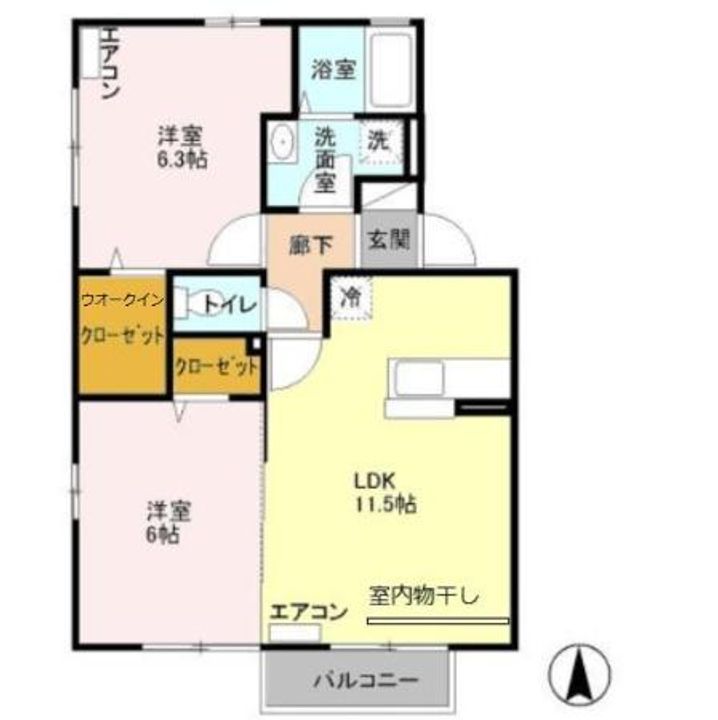 ルヴェールB棟の間取り