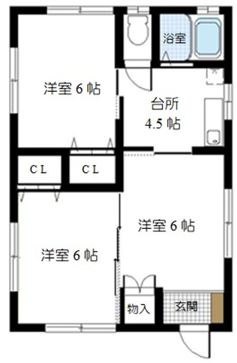 宮城県柴田郡柴田町大字船岡字清住町(一戸建)の賃貸物件の間取り