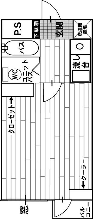 山梨県甲府市徳行5(マンション)の賃貸物件の間取り
