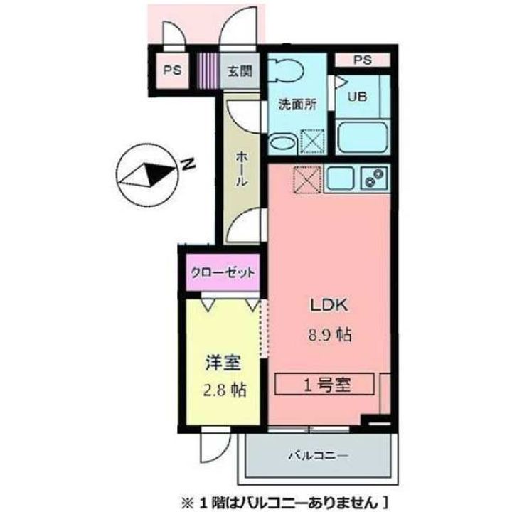 メリディアン多賀城南宮 壱番館の間取り