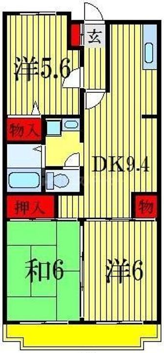 千葉県船橋市本中山5(マンション)の賃貸物件の間取り