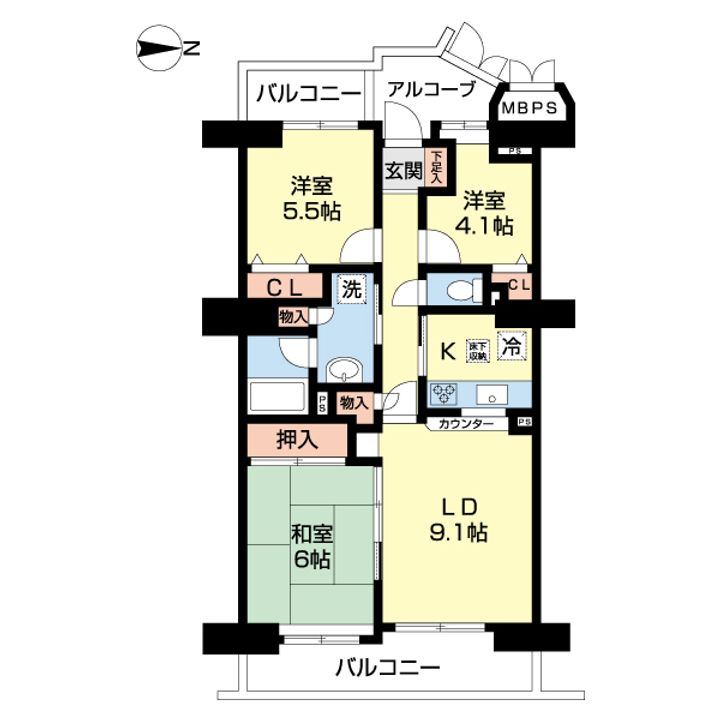 サンライフ取手の間取り