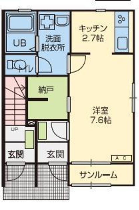 Lucia鬼柳 Bの間取り